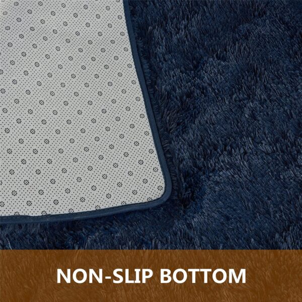 Arbosofe Rugs for Living Room, Area Rug for Bedroom, 5 x 7 Clearance Navy Blue Nursery Room Rug, Large Throw for Playroom Room- Soft, Fluffy, Shaggy Carpets for Kids Room Girls - Image 5