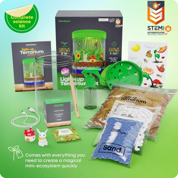 Light-Up Terrarium Kit for Kids - STEM Science Kits - Gifts for Kids - Educational DIY Kids Toys for Boys & Girls - Crafts Projects Ideas for Ages 6 7 8-12 Year Old Age - Image 7
