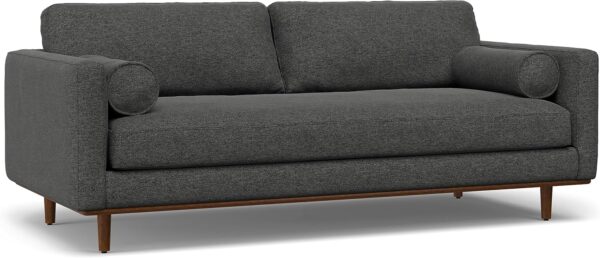 SIMPLIHOME Morrison Mid-Century Modern 89 Inch Wide Sofa in Charcoal Grey Woven-Blend Fabric, For the Living Room and Family Room - Image 4