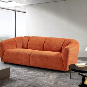 3 Seater Boucle Upholstered Modular Sectional Sofa Cloud Couch Cozy Overstuffed Teddy Fleece Loveseat Sofa&Couches with Curved Wide Armrerst for Living Room Office Apartment, Deep Seat
