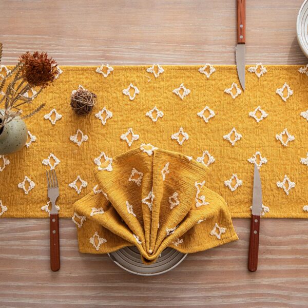 Fall Table Runner Yellow, Autumn Thanksgiving Kitchen Dining Fall Runner for Table, Fall Decorations for Home Table Runners 108 inches Long - Image 3