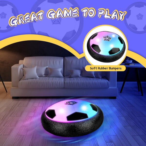 HopeRock Hover Soccer Ball Toys for 3-12 Year Old Boys Girls, Indoor and Outdoor Creative Toys for Toddlers with Foam Bumper, Birthday Gifts for 3 4 5 6 7 8+ Year Old Children's - Image 3