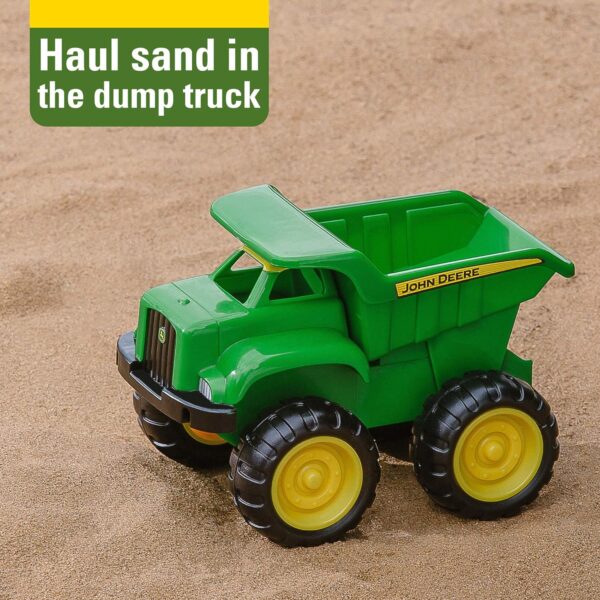 John Deere Sandbox Toys - Includes Dump Truck Toy and Tractor Toy with Loader, Kids Outdoor Toys - Easter Gifts for Kids, Frustration Free Packaging ,Green, Ages 18 Months and Up, 2 Count ( Pack of 1) - Image 7