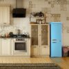 Galanz GLR74BBER12 Retro Refrigerator with Bottom Mount Freezer Frost Free, Dual Door Fridge, Adjustable Electrical Thermostat Control, 7.4 Cu Ft, Blue - Image 5