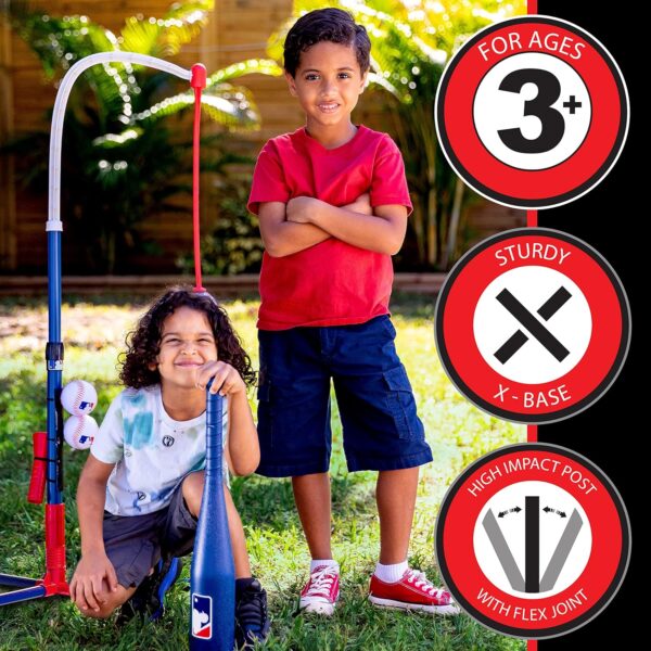 Grow-with-Me Kids Baseball Batting Tee + Stand Set for Youth + Toddlers - Youth Baseball, Softball + Teeball Hitting Tee Set for Boys + Girls - Image 6