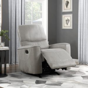 Lexicon Sanibel 35.5" W Microfiber Rocker Recliner, Gray