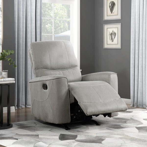 Lexicon Sanibel 35.5" W Microfiber Rocker Recliner, Gray