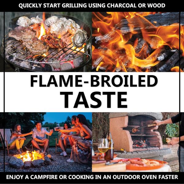 GRILLBLAZER GrillGun Basic Grill Torch & Lighter - Charcoal and Wood Starter - Professional Grilling and BBQ Handheld Blowtorch for Chefs, Men and Women Who Want to have the Best Tool for the Job - Image 6