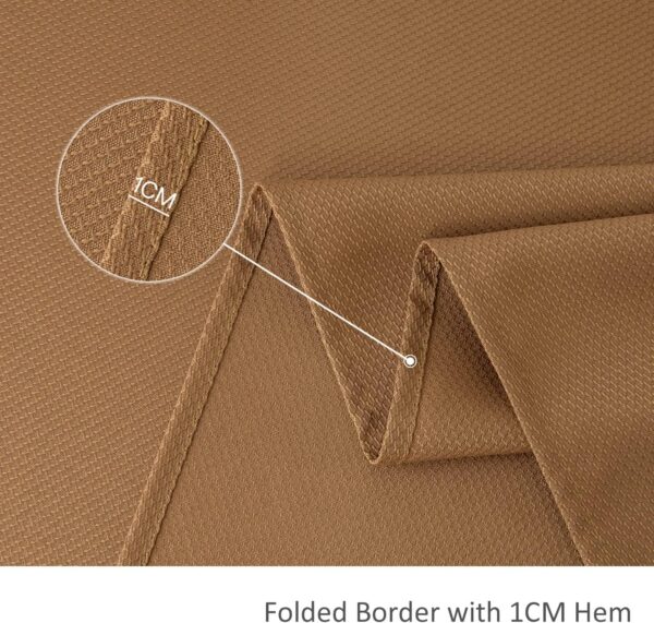 maxmill Textured Tablecloth Stain Resistant Waterproof and Wrinkle Resistant Washable Table Cloth for Dining Room Decoration Fall Harvest Thanksgiving Parties, Rectangle 60 x 120 Inch, Amber Bronze - Image 6