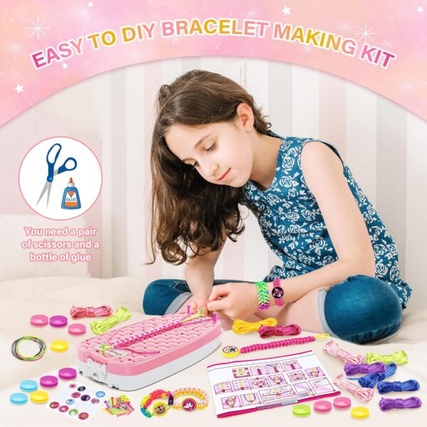 Dpai Friendship Bracelet Making Kit for Girls,DIY Arts and Crafts Toys,Jewelry String Maker Kit,The Best Birthday Gifts Ideas for Girls 6 7 8 9 10 11 12+ Years Old（Pink） - Image 6