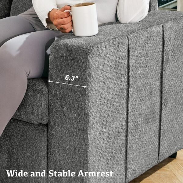 Belffin Modular Sectional Sleeper Sofa with Pull Out Couch, U Shaped Sleeper Pull Out Bed, Convertible Sectional Couches for Living Room, Light Grey - Image 5