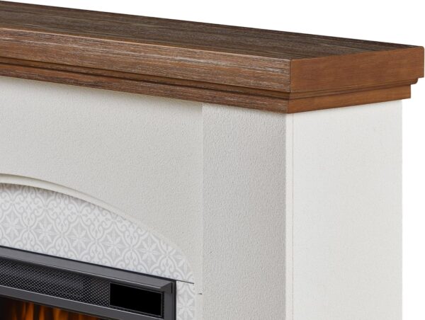 Real Flame Anika 49" Electric Fireplace with Mantel for Living Room or Bedroom, Replaceable Fireplace Insert Heater, Realistic Log and Flame Effect, Remote Control, Timer, White - Image 7
