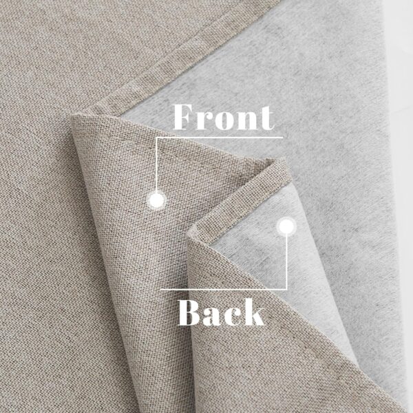 StangH Natural Linen 100% Blackout French Door Curtain, Portable Light Blocking Tricia Door Blinds Thermal Insulated Lightweight Tie Up Door Shade for Bedroom Front Door, W26 x L69, 1 Panel - Image 7