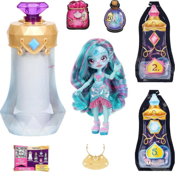 Magic Mixies Marena The Mermaid Pixling. Create a Magic Potion to Reveal a 6.5" Doll Inside a Potion Bottle, Small - Image 2