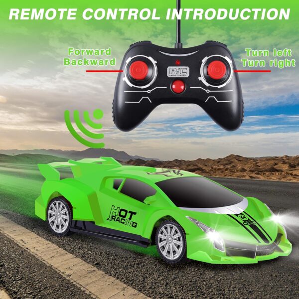 Remote Control Car, 2.4Ghz 1/18 Scale Model Racing Car Toys, RC Car for Kids and Boys with Cool Led Lights, Hobby RC Cars Toys for Age 3 4 5 6 7 8-12 Year Old Boys Girls Birthday Gifts - Image 4