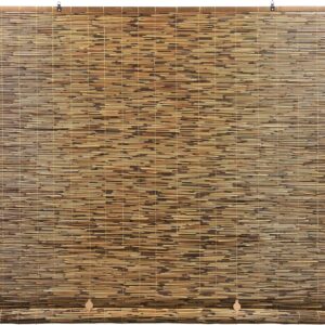 Radiance Cordless Bamboo Blinds - Waterproof Roller Shades for Porch, Patio & Interior Windows - Roll-up Bamboo Shades for Inside Mount - Indoor & Outdoor Privacy Screen, Cocoa, 72"W x 72"L - 3370772E