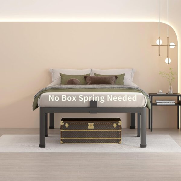 MAF 14 Inch Twin Metal Platform Bed Frame with Round Corner Legs, 3000 LBS Heavy Duty Steel Slats Support, Noise Free, No Box Spring Needed, Easy Assembly - Image 2