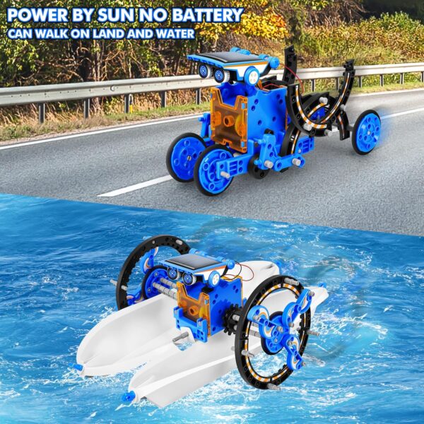 STEM 13-in-1 Education Solar Power Robots Toys for Boys Age 8-12, Educational Toy Science Kits for Kids, Building Experiment Robotics Set STEM Project Gifts for 8 9 10 11 12 Years Old Boy Girls Teens - Image 5