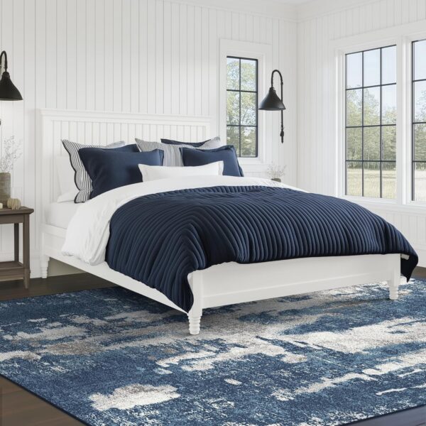 Area Rugs 5x7 for Living Room Bedroom Machine Washable Modern Abstract Soft Large Blue Rugs with Non Slip Backing, Floor Carpet for Dining Room - Image 5