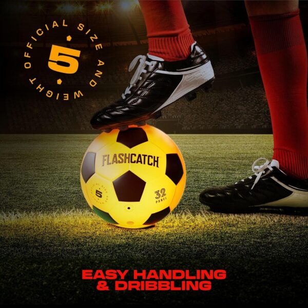 Light Up Soccer Ball - Glow in the Dark - NO 5 - Sports Gear Gifts for Boys & Girls 8-15+ Year Old - Kids, Teens Gift Ideas - Cool Boy Toys Ages 8 9 10 11 12 13 14 15 Glowing Night Activity - Image 5
