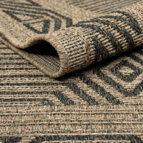 Abani Patio Indoor Outdoor Grey Beige Rug - 8 x 10 Geometric Tribal Area Rug for Living Room, Bedroom, Patio - Waterproof, UV Protected, Pet Friendly, Soft Fiber, Durable Weave, & Easy to Clean - Image 7