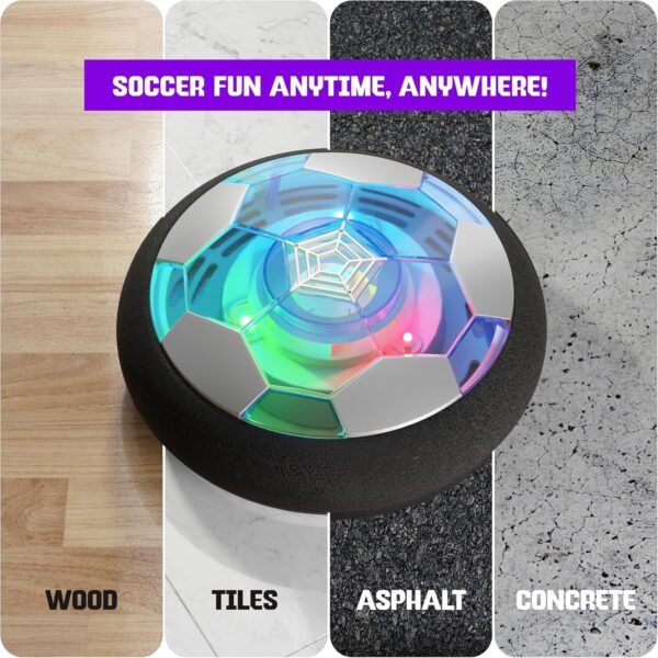 Hover Soccer Ball for Kids - Boy Birthday Gifts - Indoor Toy Games Gift for Boys Age 6, 7, 8, 9, 10, 11, 12 Year Old - Light-Up Toys Game for Kid - 6-8, 8-12 - Gifts for 8 Year Old Boy - Image 4