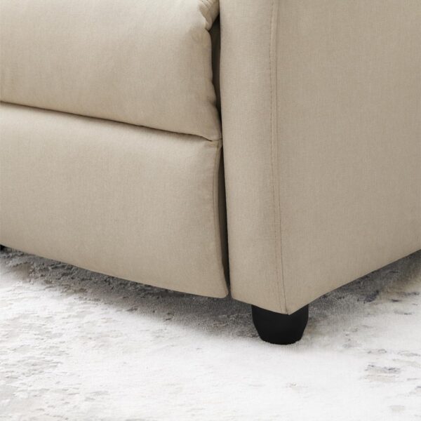 Recliner Chair for Adults Push Back Armchair Home Theater Seating with Lumbar Support Single Sofa for Living Room,Beige(Fabric) - Image 5