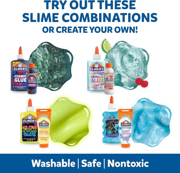 Elmer’s All-Star Slime Kit, Includes Liquid Glue, Slime Activator, and Premade Slime, 9 Count - Image 3