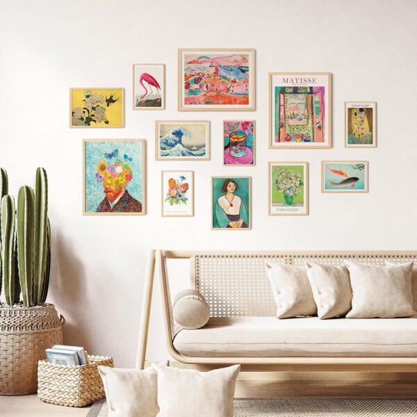97 Decor Colorful Eclectic Decor - Maximalist Decor, Eclectic Home Decor, Eclectic Wall Decor, Funky Eclectic Gallery Wall Art Prints for Bedroom, Famous Artist Painting Pictures (UNFRAMED) - Image 5