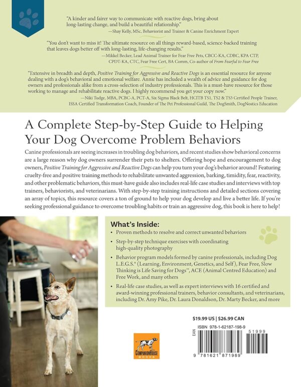 Positive Training for Aggressive and Reactive Dogs: Proven Techniques to Help Your Dog Overcome Fear and Anxiety (CompanionHouse Books) Rehabilitate Your Anxious Dog to Be Calm and Stop Bad Behavior - Image 2