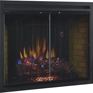 ClassicFlame 39EB500GRS 39" Traditional Built-in Electric Fireplace Insert with Glass Door and Mesh Screen, Dual Voltage Option