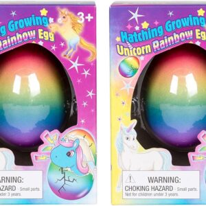 Set of 2 Surprise Growing Hatching Rainbow Egg Kids Toys (Unicorn)
