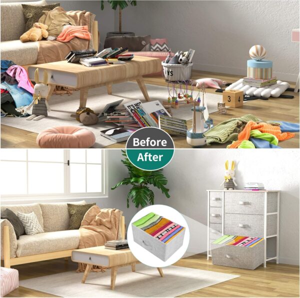 YITAHOME Dresser for Bedroom, 7 Drawers Fabric Dresser, Organizer Unit for Living Room, Hallway, Closets - Sturdy Steel Frame, Wooden Top & Easy Pull Fabric Bins - Image 6