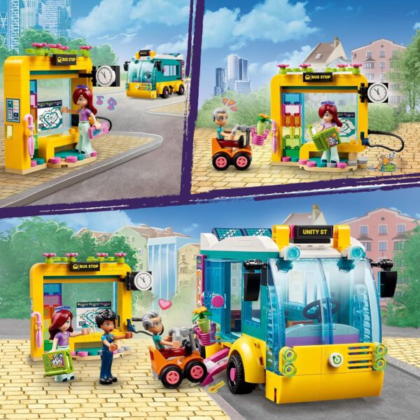 LEGO Friends Heartlake City Bus, Creative Building Toy for Girls & Boys Ages 7 and Up, with a Buildable Bus, Mobility Scooter and 3 Minidolls, Birthday Gift for Kids Who Love Pretend Play, 41759 - Image 4