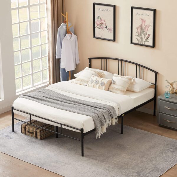 VECELO 14 inch Full Size Bed Frame Metal Platform Mattress Foundation with headboard Footboard Steel Slat Support/No Box Spring Needed/Easy Assembly - Image 5