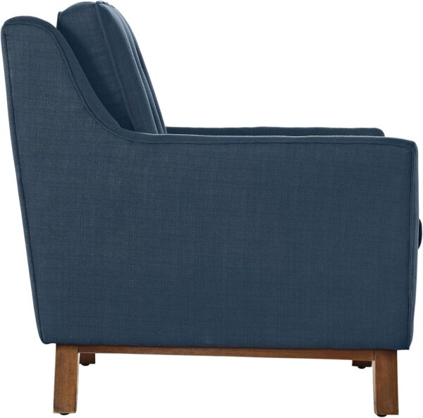 Modway Beguile Mid-Century Modern Sofa With Upholstered Fabric In Azure - Image 5