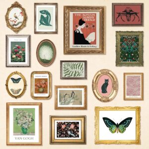 97 Decor Vintage Eclectic Home Decor - Boho Gallery Wall Art Prints Set, Cute Dorm Posters For Room Aesthetic Pictures, Earthy Boho Wall Decor For Teen Girl Bedroom Apartment Decoration (Unframed)