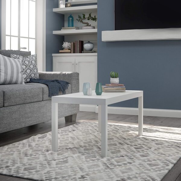 DHP Parsons Modern Coffee Table, White - Image 2