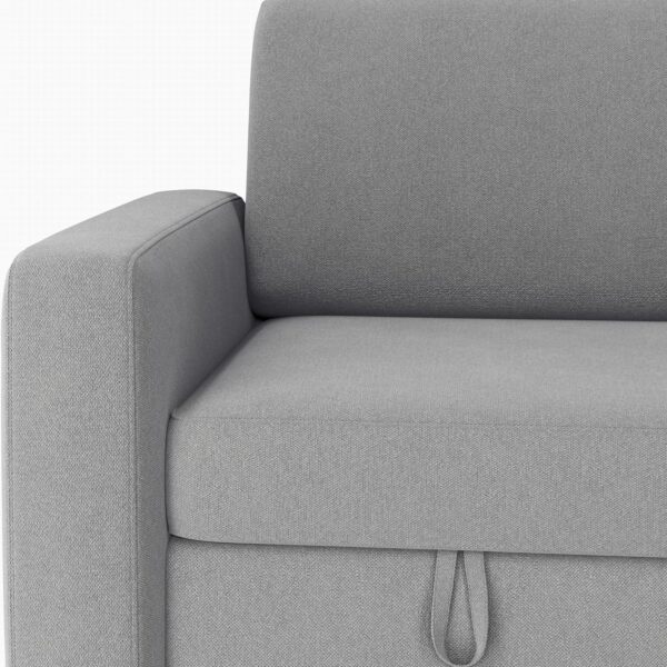 Yaheetech Sectional Sofa L-Shaped Sofa Couch Bed w/Chaise & USB, Reversible Couch Sleeper w/Pull Out Bed & Storage Space, 4-seat Fabric Convertible Sofa, Pull Out Couch Light Gray - Image 6
