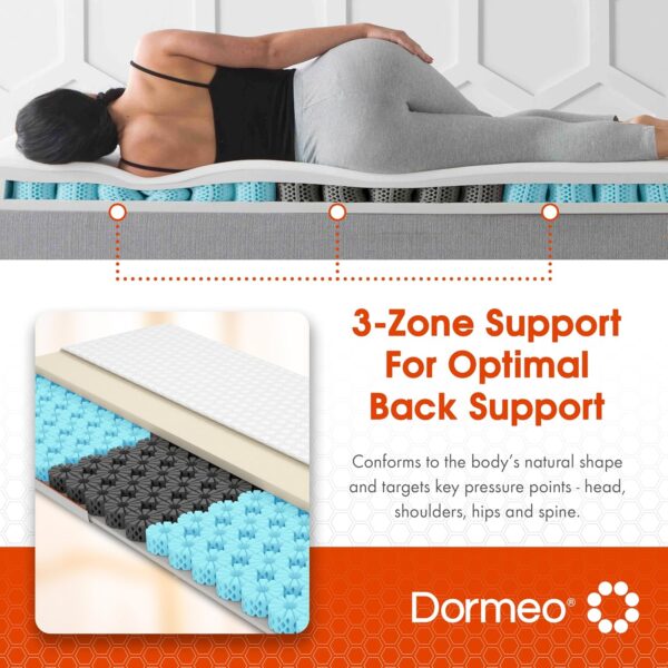 Dormeo Split King Mattress Topper - OctaspringⓇ Technology Premium Mattress Topper, Relieving Pressure Points and Optimal Back Support - Cooling Mattress Topper with Anti-Slip Bottom, 3 inch - Image 4