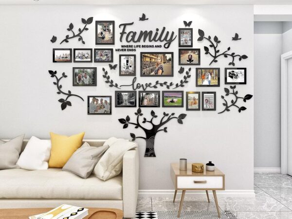 DIY Wall Decor Living Room Family Tree Wall Decor Sticker 3D Picture Frames Collage Wall Decor Living Room Wall Decor - Image 7