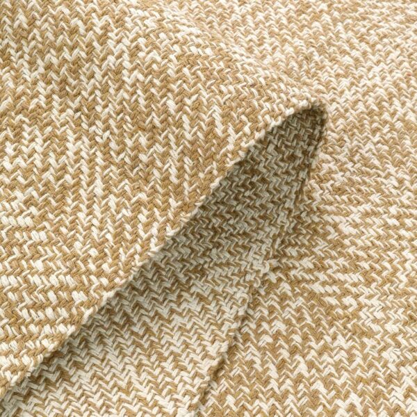 LEEVAN Washable Area Rug 4x6, Hand-Woven Cotton Living Room Rug, Tan/Cream Braided Bedroom Rug, Farmhouse Indoor/Outdoor Floor Carpet for Patio, Nursery, Office, Playroom, Dining Room - Image 2
