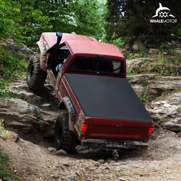 Truck Bed Tonneau Cover Compatible with Ford F150 F-150 2015 2016 2017 2018 2019 2020 2021 2022 2023 2024 6.5 ft Standard Box, Soft Folding(Quad Fold) Style - Image 8