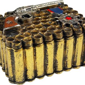Urbalabs Small Bullet Shell Casing Stash Box Change Dish Jewelry Box Ammo Design Living Room Home Coffee Table Accessories House Warming Presents and Hunting Country Decor Bullet Art