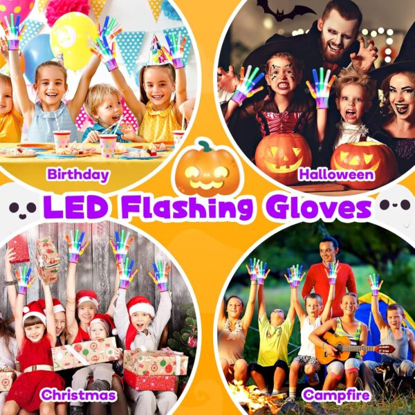 Kids Toys LED Gloves,Boy Toys Age 3-12 Year Old with 6 Flash Mode,Cool Toys Stocking Stuffer for Birthday Halloween Christmas - Image 7