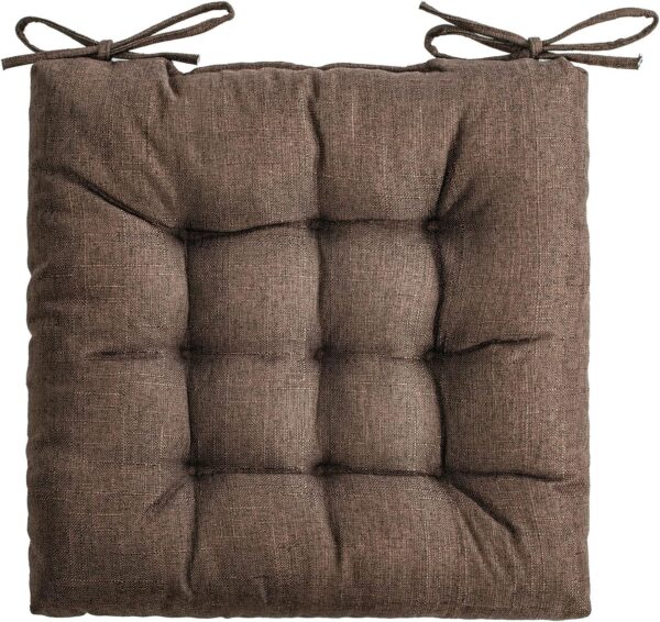SQUARE MOON 4 Pack Chair Cushions, Seat Cushions, Chair Pads, Chair Mat for Indoor, Outdoor Dining Chairs, Kitchen Chairs, Dining Room Chairs (16" × 16" × 4 Pack, Black Coffee) - Image 2