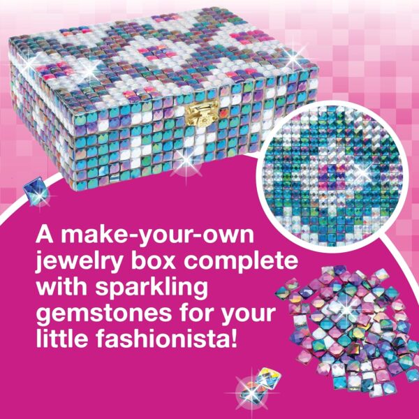 PURPLE LADYBUG DIY Sparkly Girls Jewelry Box for Girls 8-12 Yrs Old - 10 9 8 7 6 Year Old Girl Birthday Gift Idea & Christmas Crafts for Girls 8-12 - Girl Toys 8-10, Arts and Crafts for Kids Ages 6-8 - Image 5