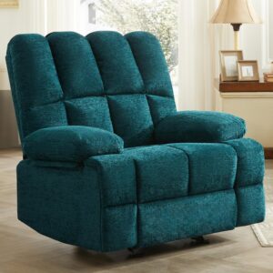 WILLOVE Oversized Rocker Recliner Chair Overstuffed Extra Wide Rocking Recliners Soft Big Man Manual Recliner Extra Large Living Room Chair Up to 350 LBS