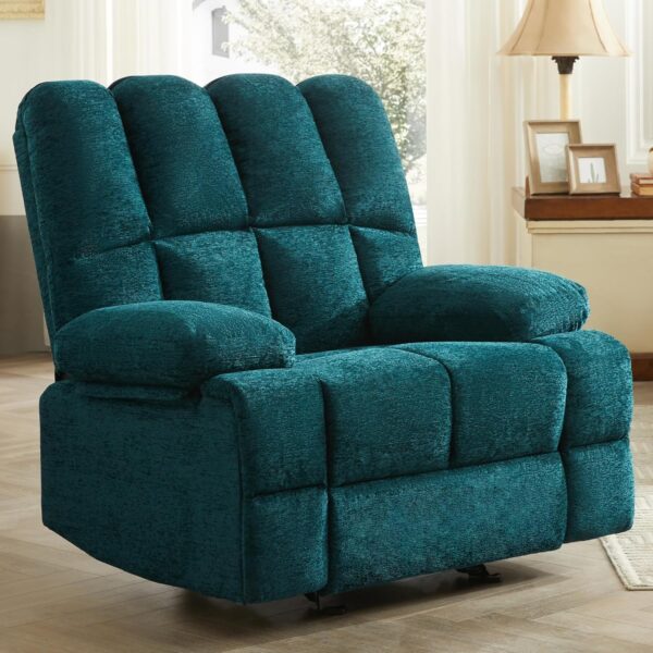 WILLOVE Oversized Rocker Recliner Chair Overstuffed Extra Wide Rocking Recliners Soft Big Man Manual Recliner Extra Large Living Room Chair Up to 350 LBS