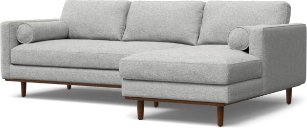 SIMPLIHOME Morrison Right, 102 inch - Sectional Sofa, Mist Grey - Image 7